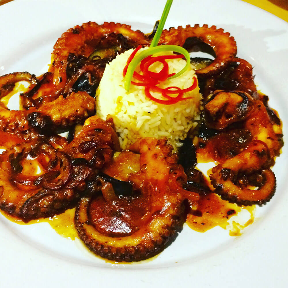 Octopus in guajillo sauce - Casa Tequila®